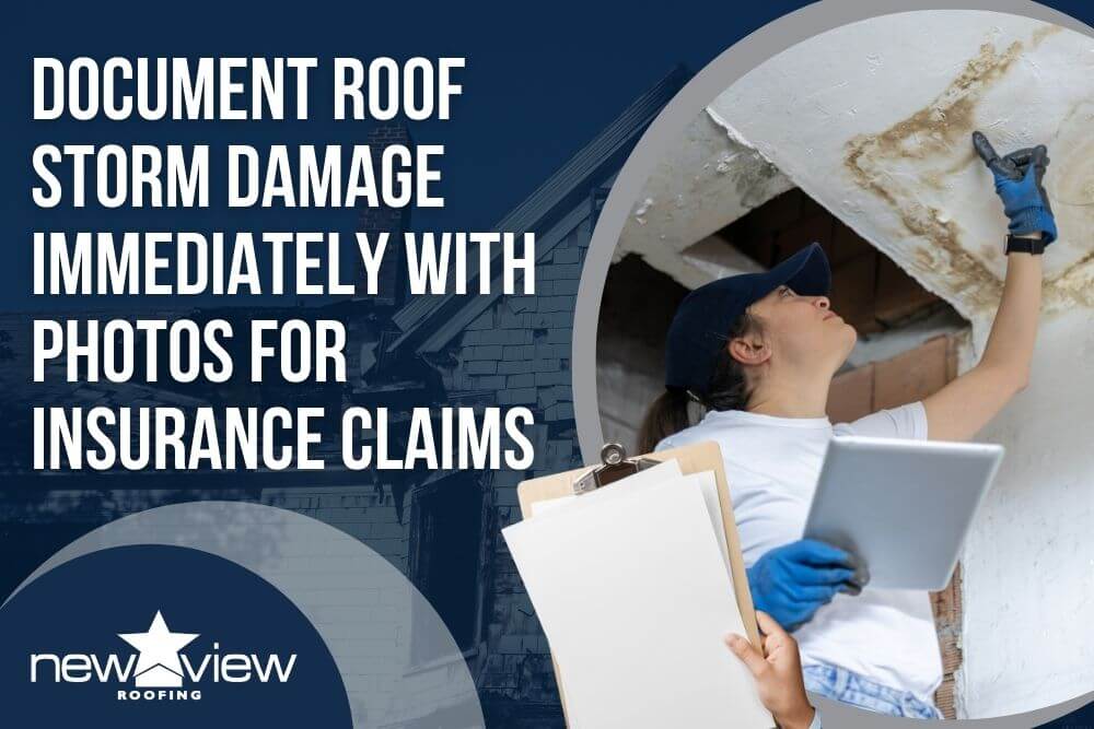 roof storm damage insurance claim - Document Roof Storm Damage Immediately With Photos for Insurance Claims - New View Roofing