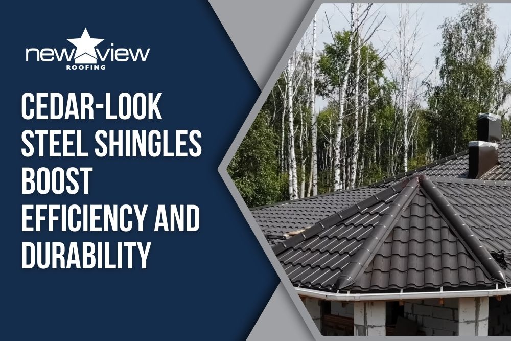 AstonWood® Metal Roofing Shingles - Cedar-look steel shingles boost efficiency and durability - New View Roofing